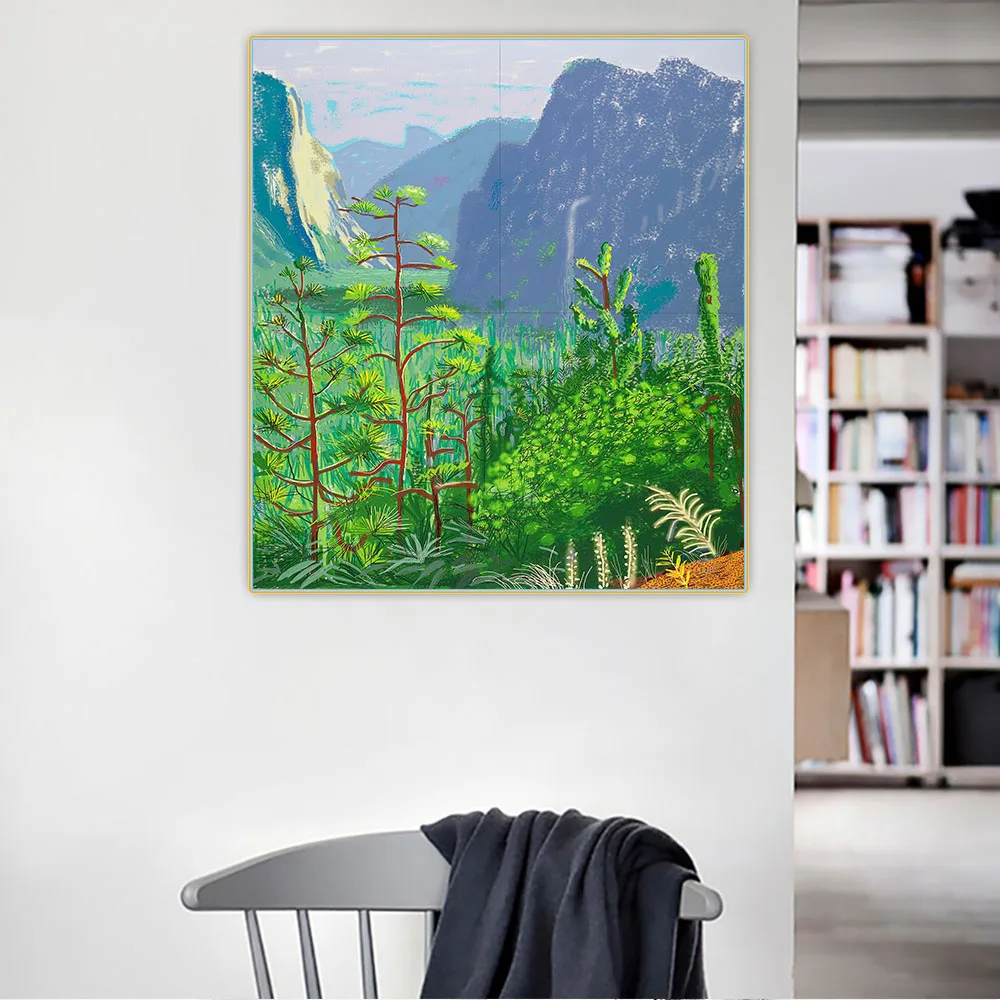 Дэвид хокни Прибытие весны в вольдгейт Восточный Йоркширский Безрамная картина