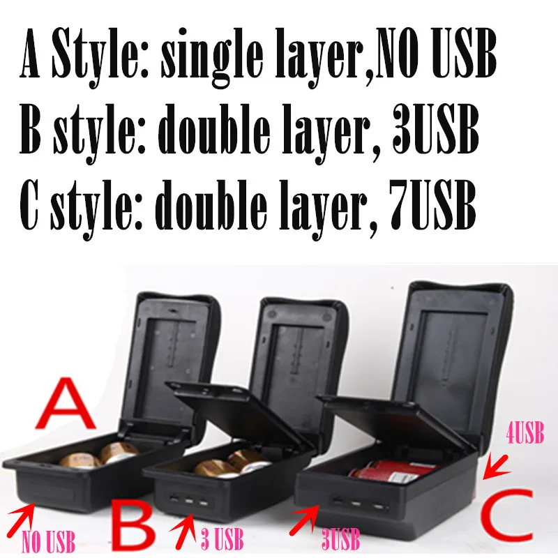 Подлокотник для Honda центральный двухслойный подлокотник из искусственной кожи с