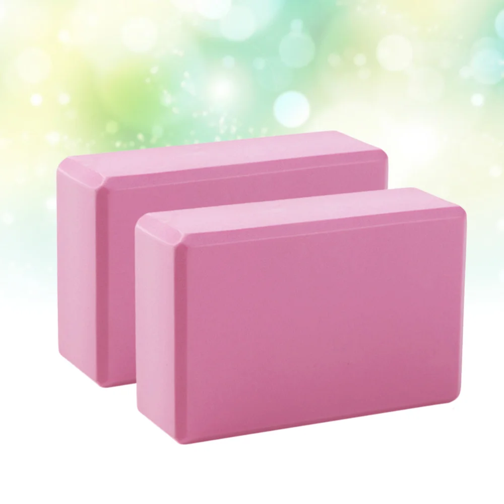 

2PCS EVA Material Yoga Brick Thickening Fitness Yoga Brick Yoga Dance Practice Brick Multi-purpose Yoga Dance Supplies for Home