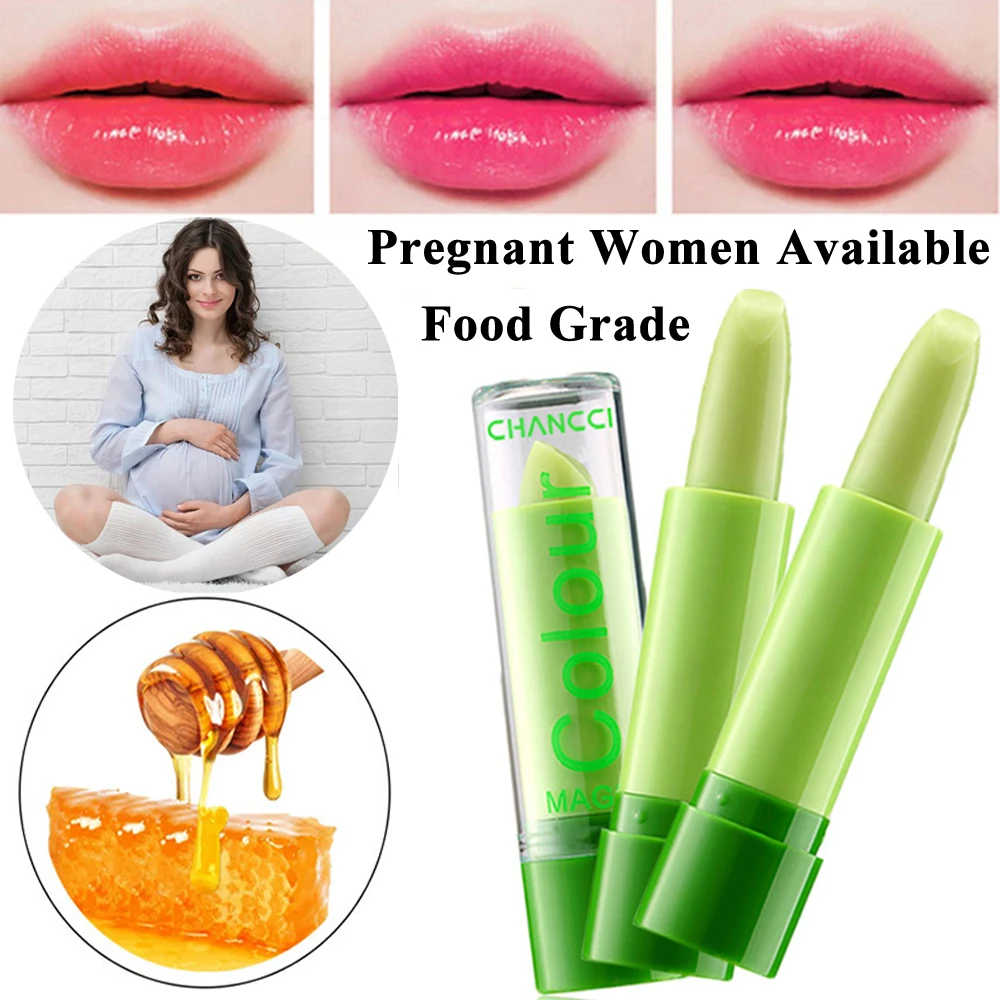 Новый увлажняющий бальзам для губ с алоэ вера натуральный меняющая цвет при