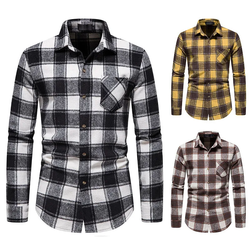 

Men's Padded Warm Woolen Flannel Casual Shirt