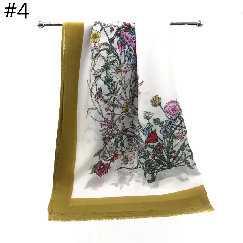 Женский дорожный шарф Ijab из вискозы и хлопка с принтом в виде цветка 2020 |