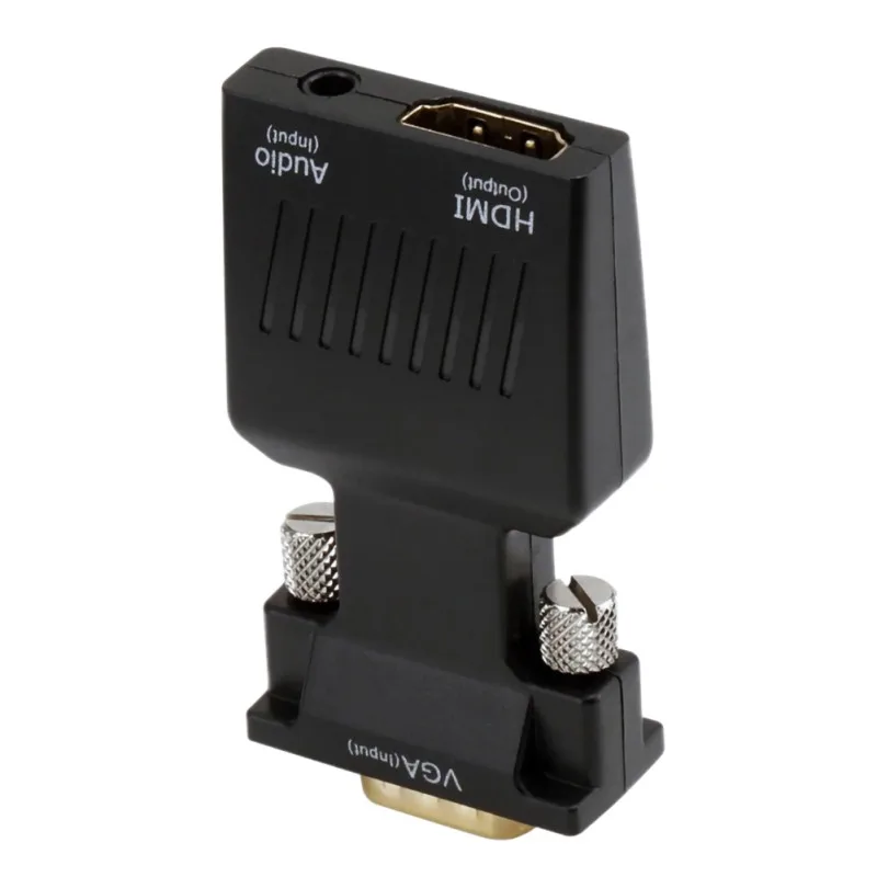 VGA To HDMI Gold-Plated Adapter 1080p Video Audio Adattatore For Laptop Computer |