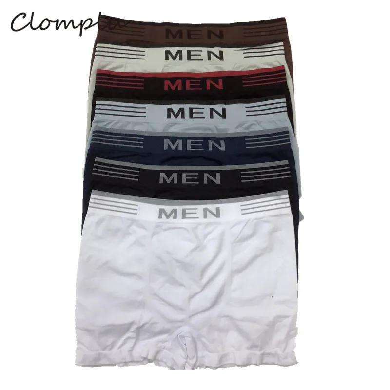 6PCS random color Clomplu новое нижнее белье дышащие нейлоновые мужские мягкие цветные однотонные боксеры мужские эластичные боксеры модные трусы для мужчин - Цвет: 6PCS random color