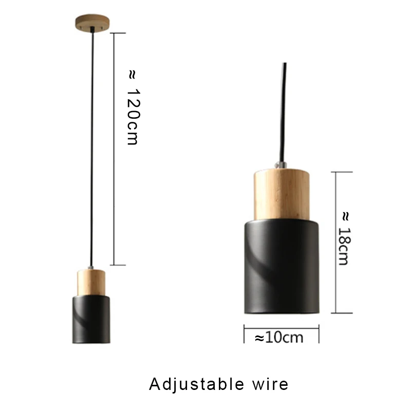 

Pendant Lighting for Kitchen Island Mini Small Black Wood White Oaks Modern Bedside Lamp Cocina Accesorio Lampade A Sospensione