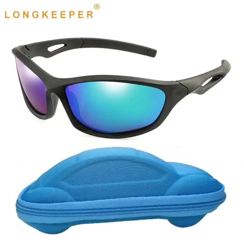 

Детские поляризационные солнцезащитные очки, уличные спортивные очки для мальчиков и девочек с защитой UV400, солнцезащитные очки с чехлом, ...