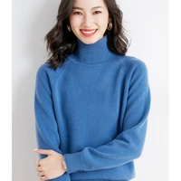 2021autumn new women turtleneck sweater korean version pure color long sleeve wool turtleneck sweater female ol pullover sweater