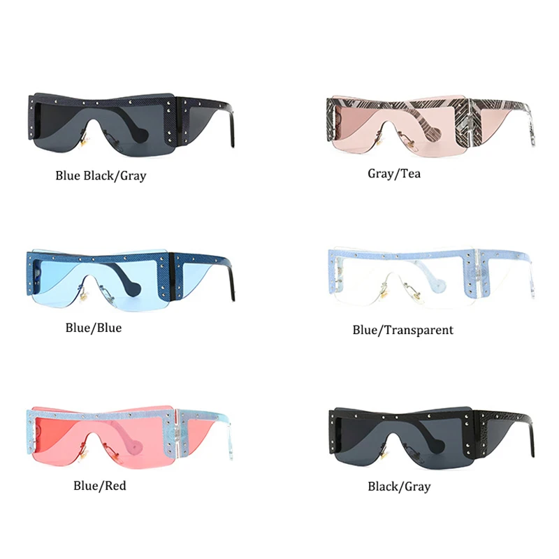 

Fashion Oversize Rectangle Women Square Big Frame sunglasses Vintage clear shades male glasses Oculos De Sol Masculino