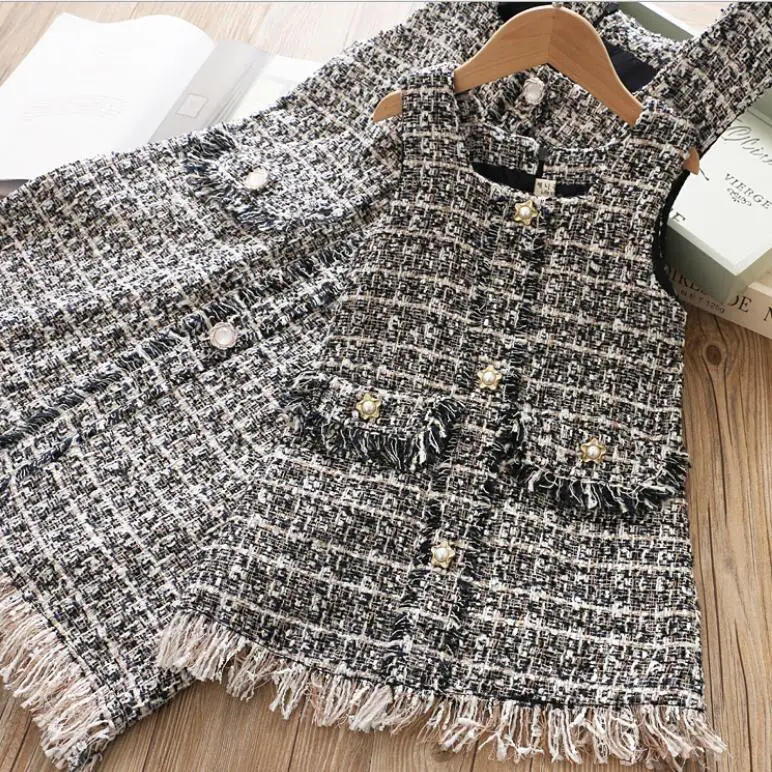 2019 New Children Baby Elegant Vest Tassel Dresses Girls Princess Boutique Clothes 5 pcs/lot Wholesale | Детская одежда и обувь