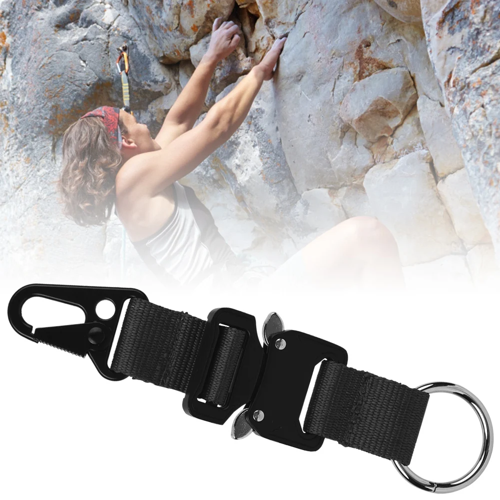 Тактика прочная нейлоновая тесьма висячая Пряжка Карабин из цинкового сплава