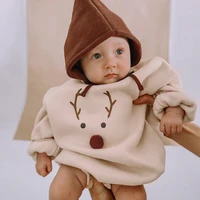 honeycherry winter baby warm and fleece one piece baby long sleeved romper christmas romper newborn baby clothes