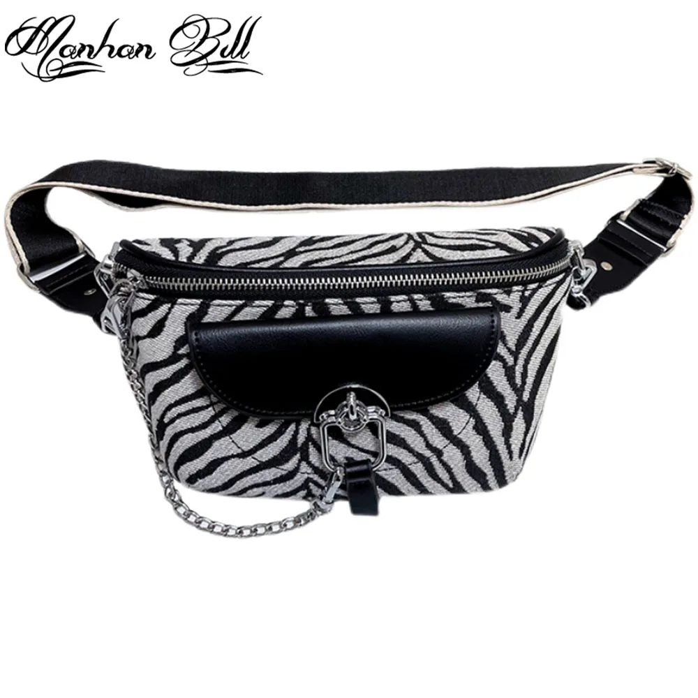 

Luxury Design Female Bag Zebra Pattern Messenger Bag 2021 New Chest Bag Fashion Shoulder Bag 31350