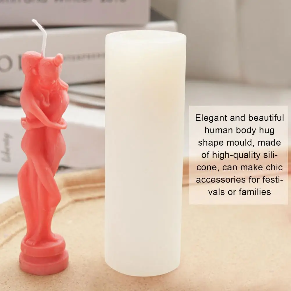 Molde de silicona con forma de abrazo Simple para velas, moldes de resina para aromaterapia, Retrato, pareja de enamorados, novedad-1