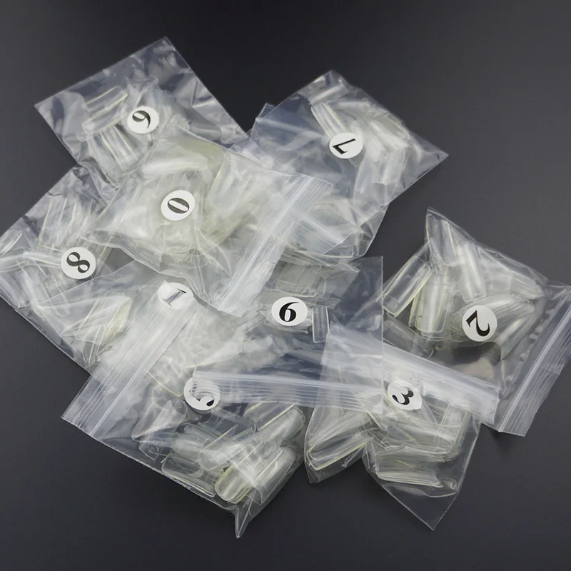 Накладные УФ гель для ногтей 500 шт./упак. полупокрытие французских цветные 10