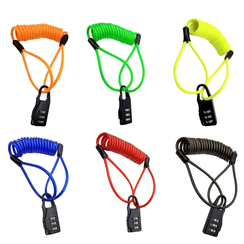 

Cable Lock Bicycle Helmet Lock Anti-theft Motorcycle Cycling Scooter Lock