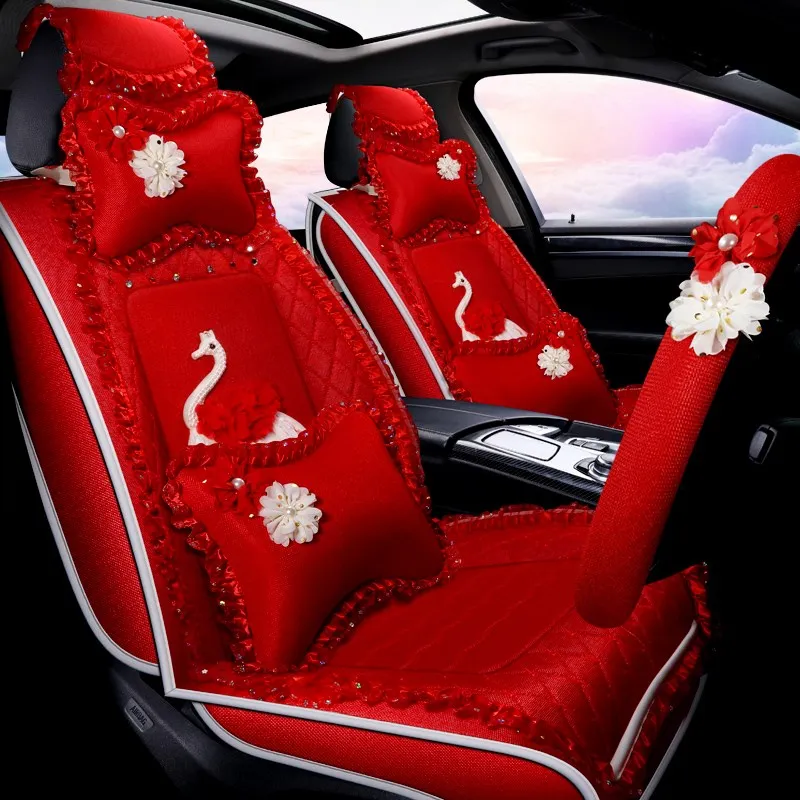 Девичий милый розовый стиль универсальный чехол для автомобильного сиденья bmw mini