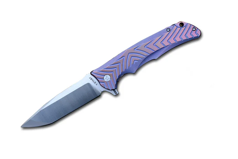 Y START LK5012 Танто VG10 Flipper Карманный складной Ножи шарикоподшипник фиолетовый или
