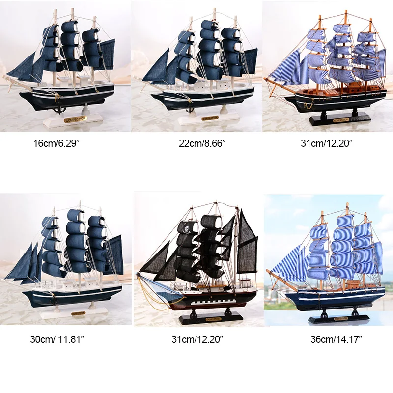 Креативный деревянный корабль парусник деревянные поделки ручной работы Ретро