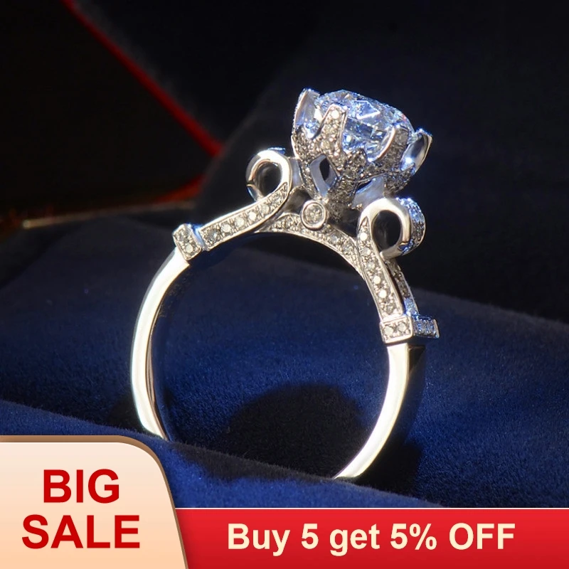 Женское Обручальное Кольцо Halo винтажное роскошное обручальное кольцо из