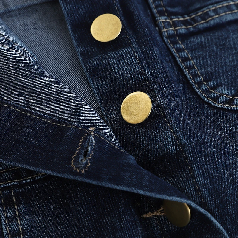 Gagarich женское платье модное джинсовое на бретелях без рукавов с пуговицами