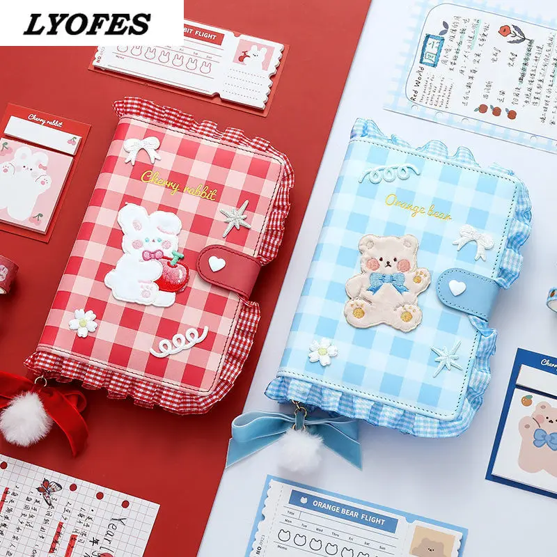 Милый блокнот журнал планировщик дневник Милая Мини папка органайзер с листьями