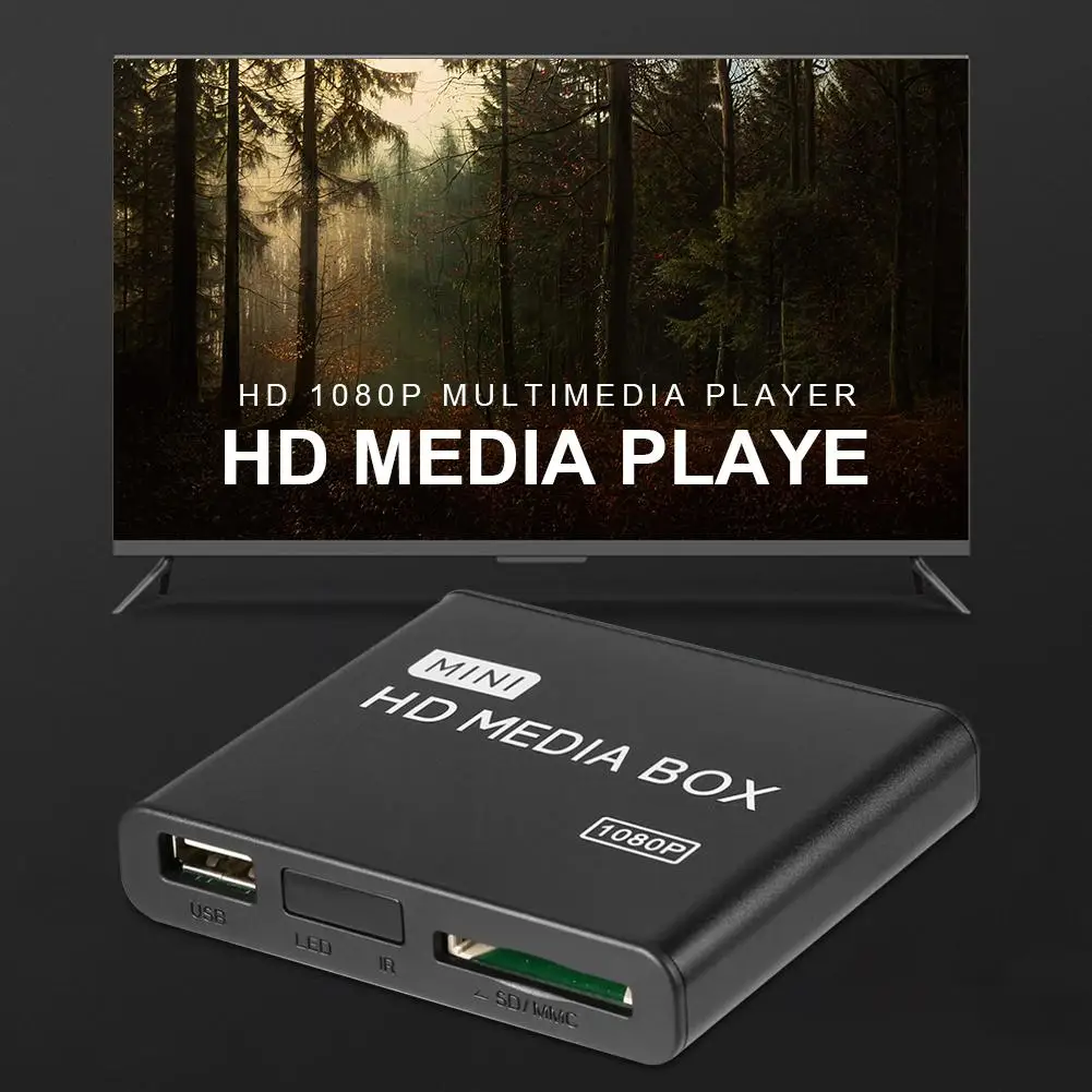 Автомобильный HD 1080P медиаплеер коробка ТВ видео адаптер питания мультимедийный