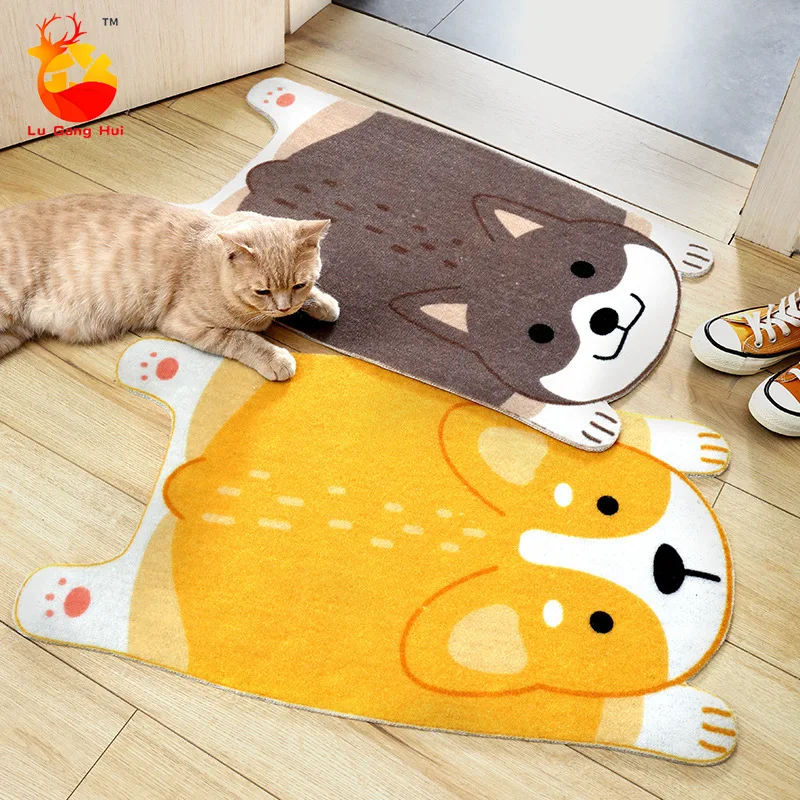

Новые Мультяшные животные, домашние коврики для входа, домашние Нескользящие коврики, коврики для ванной комнаты