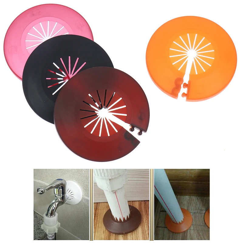 

4PCS Plastic Wall Hole Duct Cover Shower Faucet Angle Valve Pipe Plug Decoration Cover Snap-on Plate Kitchen Faucet Accessories