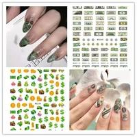 factory direct selling japan and south korea 3d gum cartoon banknote pattern manicure sticker manicure decoration diy