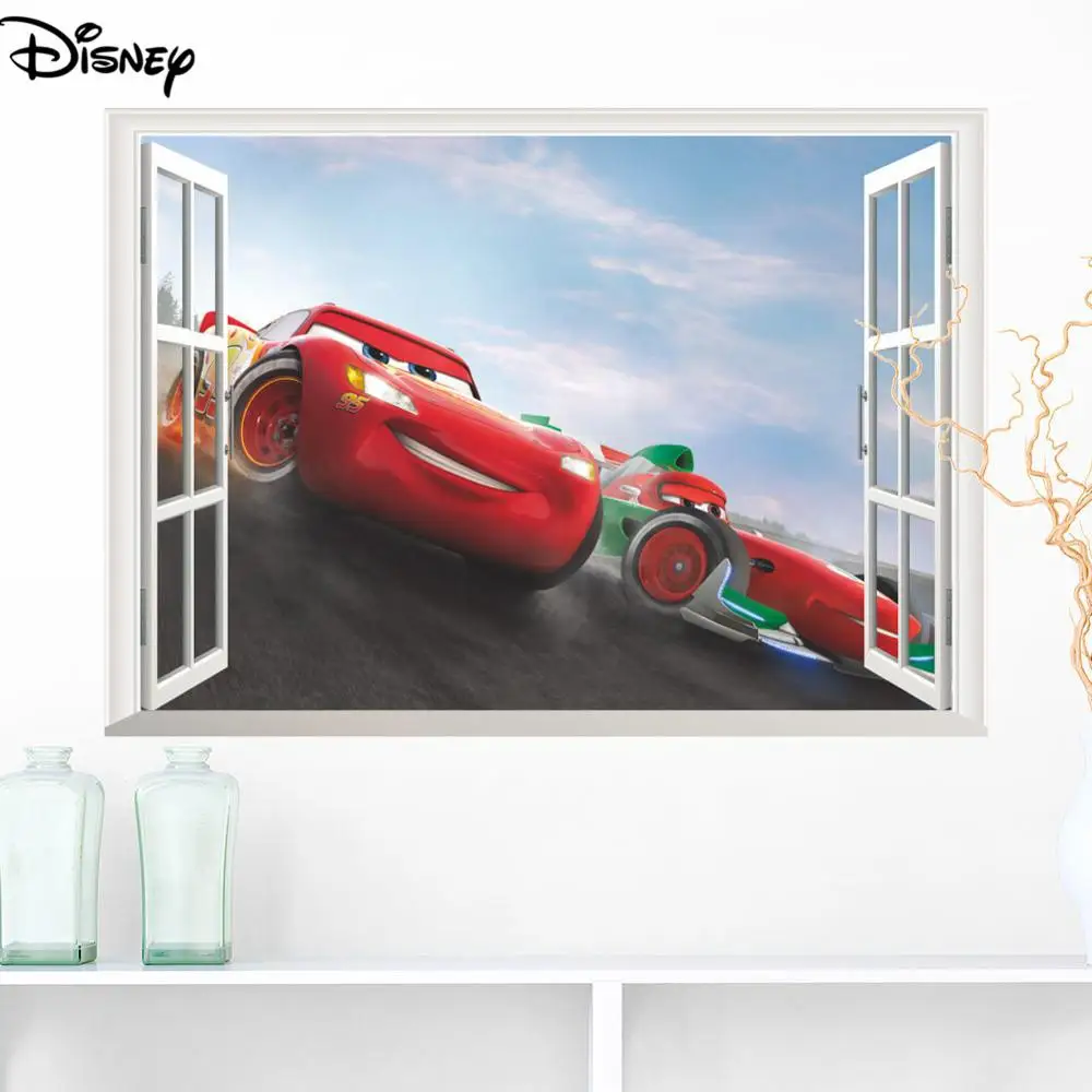 3D стерео стикер Disney наклейка на окно для мобилизации автомобиля мультяшная