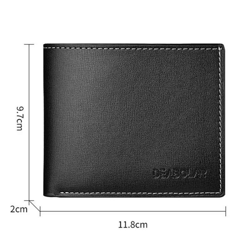 

Hot New Style Short Wallet Men's Business Embossed Personality Two-fold Horizontal And Vertical Wallet Coin Clip Wallet