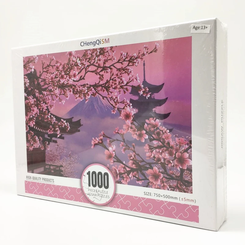 Пазл развивающий из 1000 деталей для взрослых и детей пейзаж Fuji Sakura Cherry Blossom|Пазлы| |