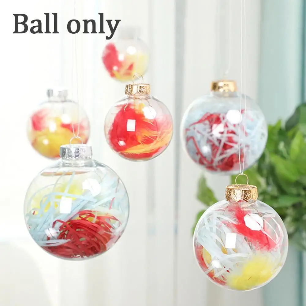 1 шт. прозрачный пластиковый шар шары Сфера наполнитель для рождественой елки