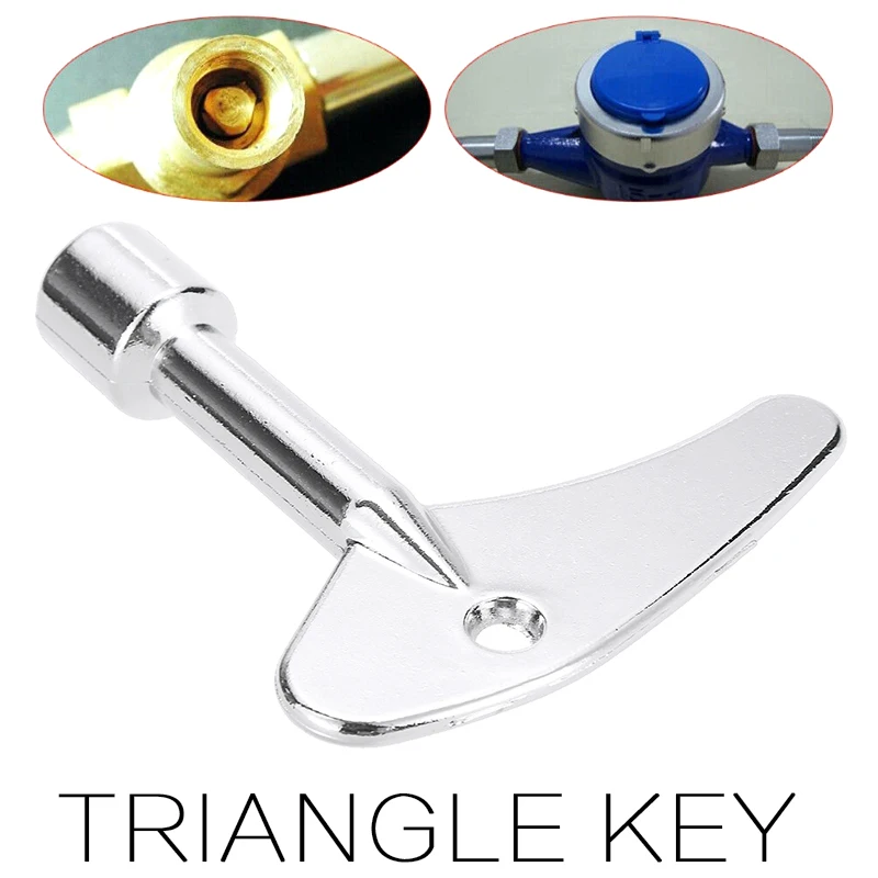 

1pc Key Wrench Triangle Stainless Steel Plumber Electric Cabinet Train Elevator Emergency Lift Metal Hand Tool
