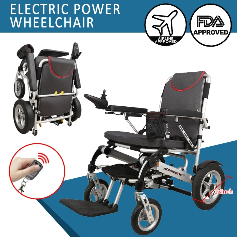 Складные легкие электрические инвалидные коляски литиевая Мобильная