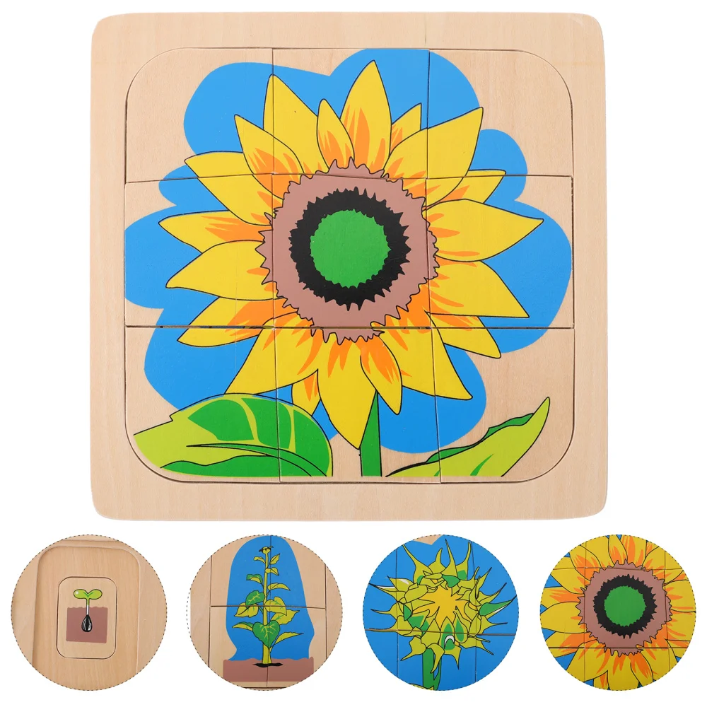 

1 Set 3D Puzzle Board Wooden Cartoon Multilayer Jigsaw Educational for Kids