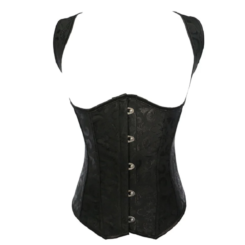 

Sexy Corset Top Bustier Underbust Lace Up Gothic Steampunk Women Underwear Waist Trainer Tummy Control Shapewear Corset Black