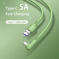 90 degree elbow 5a type c cable fast charging charger usb cable for huawei p40 xiaomi redmi mobile phone accessories usb c cable