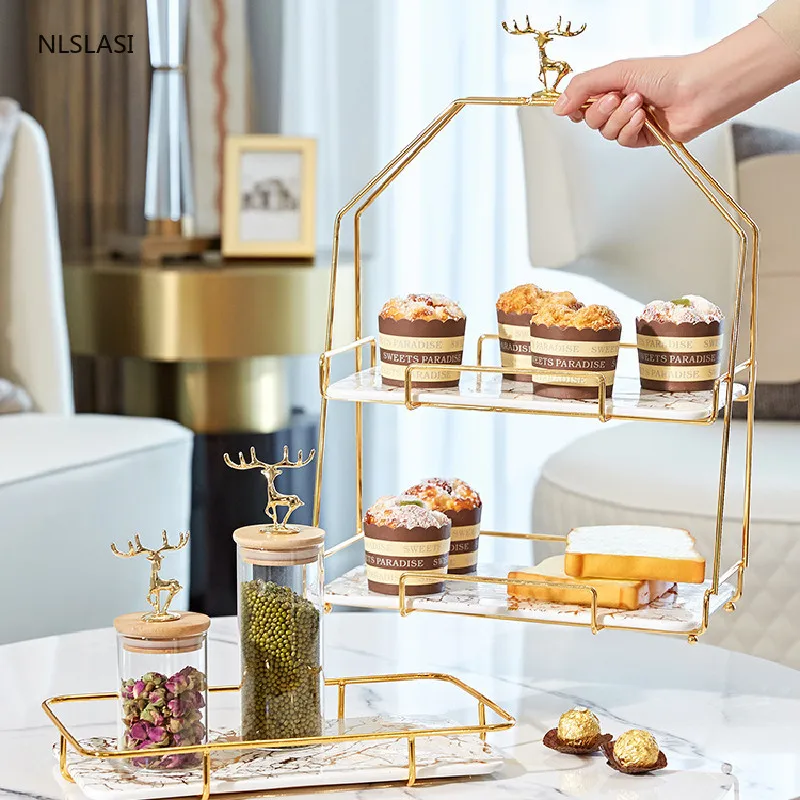 

Скандинавская двойная Слои Мрамор текстура лоток Ванная комната лоток для хранения прямоугольные украшения ящик для хранения кухонный Мно...