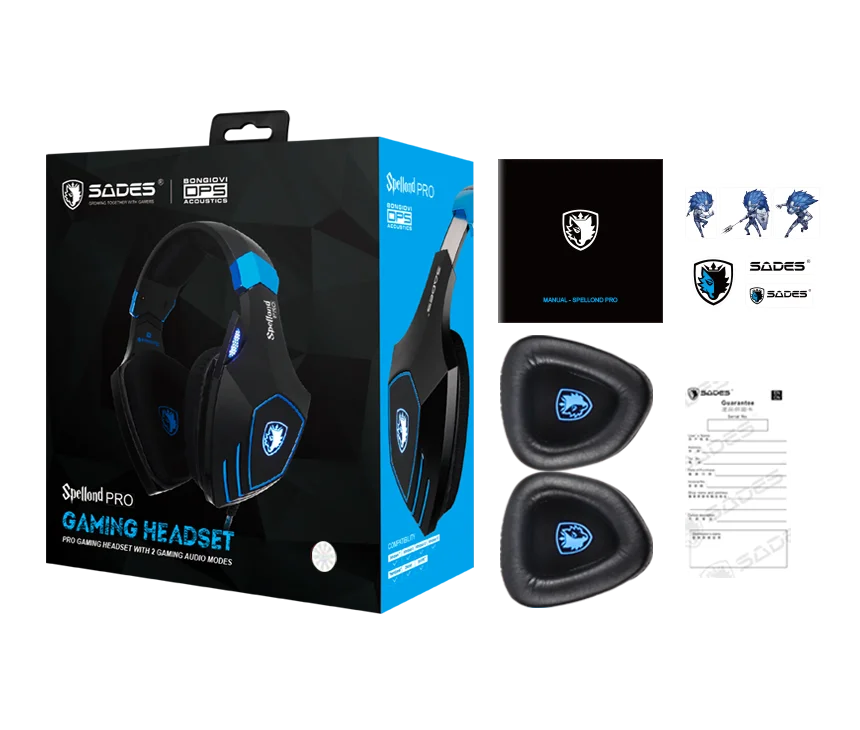 SADES Spellond Pro Bongiovi Acoustics игровая гарнитура глубокие басы вибрационные наушники