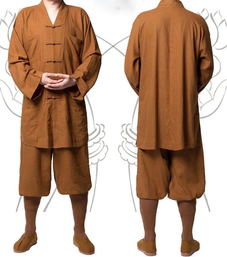Унисекс льняные и хлопковые костюмы монахов буддизм одежда дзен медитация Нун
