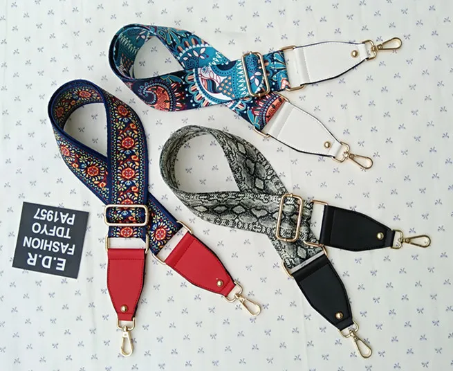 Нейлоновый Радужный ремешок для сумочки широкий сумки на плечо сменный