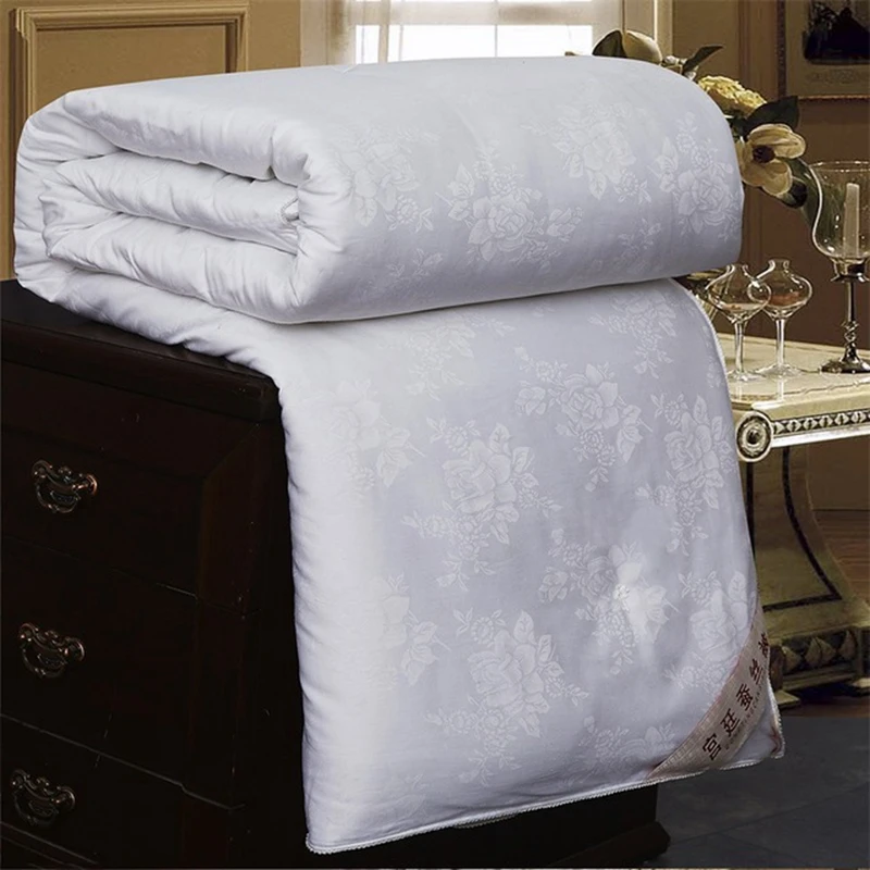 Зимнее и осеннее толстое шелковое одеяло из 100% шелка качественное удобное