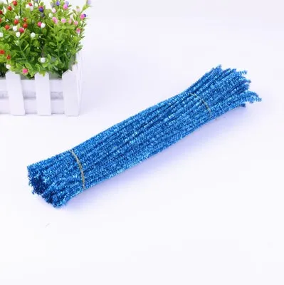 Glitter lake blue 30*0,6 см блестящий топ, корень волос, кривая палочка для детей, для детского сада, ручной работы, материал для рукоделия, Рождественские елки, вечерние украшения, 100 шт - Цвет: Glitter lake blue