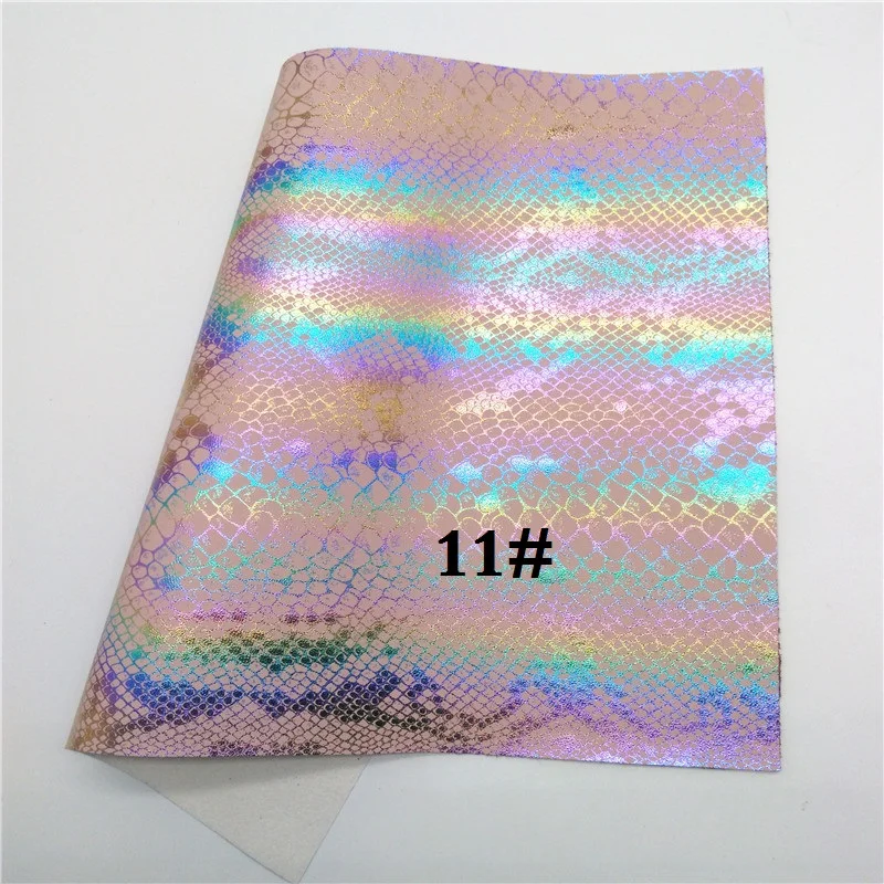 11 Glitterwishcome 21X29 см A4 размер винил для бантов Переливающаяся металлическая змеиная кожа, искусственная кожа листы для бантов, GM590A - Цвет: 11