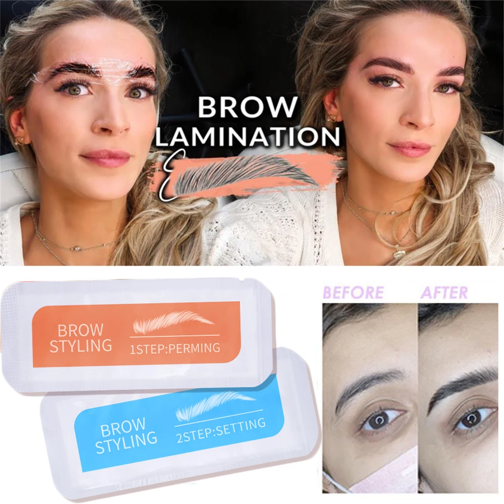 Профессиональный 3D Перьевые брови Лифт Набор для завивки Кератиновый набор