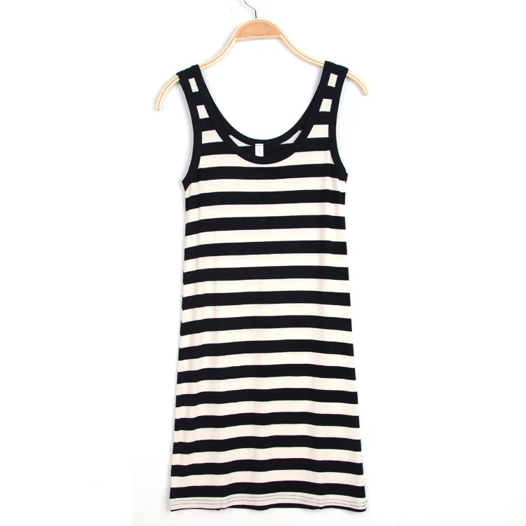 Новинка 2021 летняя женская ночная рубашка из модала хлопковая Ночная в полоску