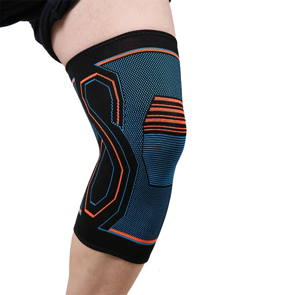 

1Pcs Football Protection Knee Support Brace Compression Running Knee Pads Strap Knitted High Elasticity Pain Relief Athletics