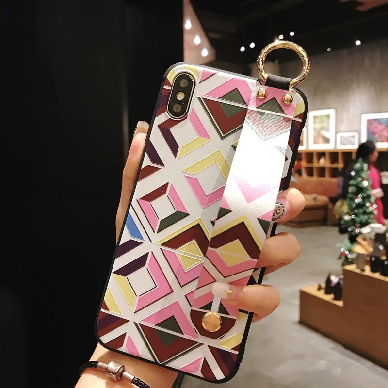 Винтажная клетчатая сумка для телефона чехол iPhone XR XS X MAX матовый из ТПУ с ремешком