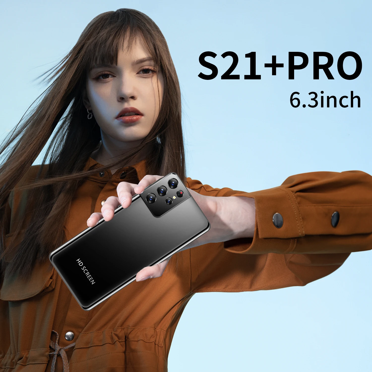 

Cheap Hot S21+PRO 6.3 Inch Smartphone Global Version 12GB+512GB 6800mAh 2 SIM Face ID Mobilephone Unlocked Google Network Phone
